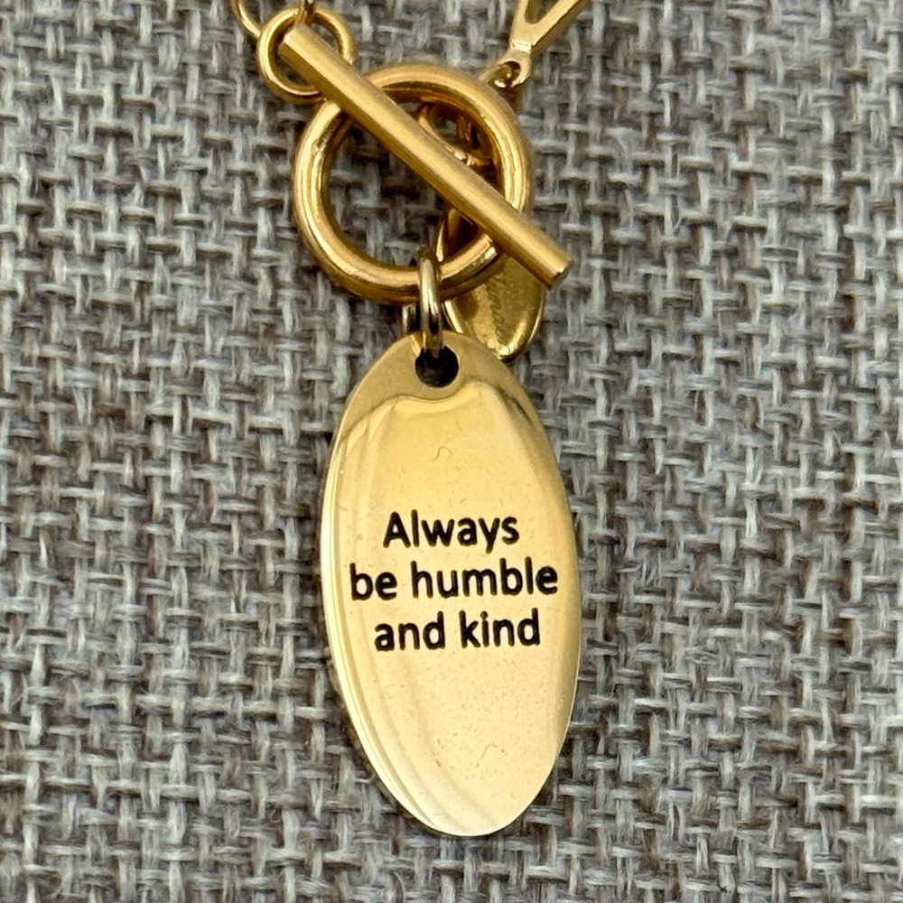 Plunder Gold Inspirational Pendant Necklace